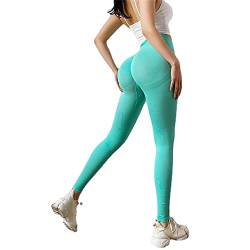 Veriliss Leggings Für Damen High Waist Leggins Slim Fit Angenehm Weiche Elastische Blickdicht Sportleggings Gym Yogahosen（LGrün，M von Veriliss