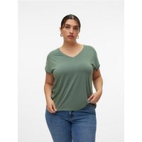 Vero Moda Curve V-Shirt VMFILLI SS V-NECK TEE GA CURVE von Vero Moda Curve