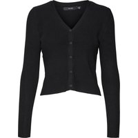 VERO MODA® Strickjacke, V-Ausschnitt, Rippstruktur, für Damen, schwarz, M von Vero Moda