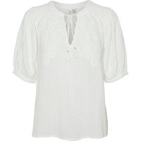 VERO MODA® T-Shirt, Strukturen-Optik, Halbarm, für Damen, weiß, L von Vero Moda