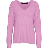 Vero Moda Damen Strickpullover VMCREWLEFILE LS V-NECK von Vero Moda