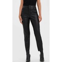 Vero Moda Lederimitathose VMBRENDA HR STRAIGHT PL ANK PANT NOOS von Vero Moda