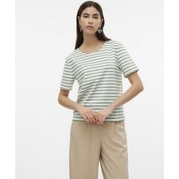 Vero Moda Rundhalsshirt VMABBY SS ZIP TOP JRS NOOS von Vero Moda