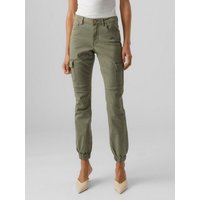 Vero Moda Slim-fit-Jeans Denim Jogger Pants Cargo Stoffhose Stretch Jeans VMIVY 6929 in Grün-2 von Vero Moda