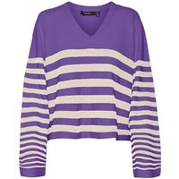 Vero Moda V-Ausschnitt-Pullover VMHURRICANE LS V-NECK PULLOVER GA BF von Vero Moda