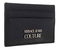 Versace Jeans Couture Black Signature Compact Wallet Kartenhalter für Herren, Schwarz von Versace Jeans