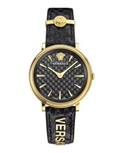 Versace Damen Analog Quarz Uhr mit Edelstahl Armband VE81010 19 von Versace
