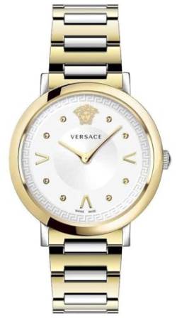 Versace Damen Analog Quarz Uhr mit Edelstahl Armband VEVD005 19 von Versace