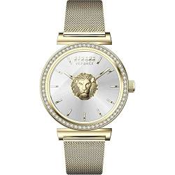 Versace Damen Analog Quarz Uhr mit Edelstahl Armband VSPLD1821 von Versace