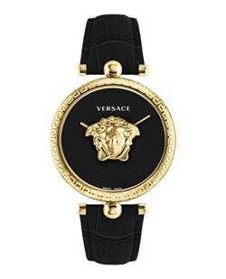 Versace Damen-Armbanduhr, Palazzo Empire, goldfarben, 39 mm, Schwarz, Palazzo Empire von Versace