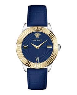 Versace Damen Armbanduhr GRECA S.38 MM D/BLU S/BLU BICO V278 VEVC002 19 von Versace