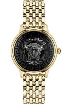 Versace Damen-Uhren Analog Quarz One Size Gold, Schwarz 32023539 von Versace