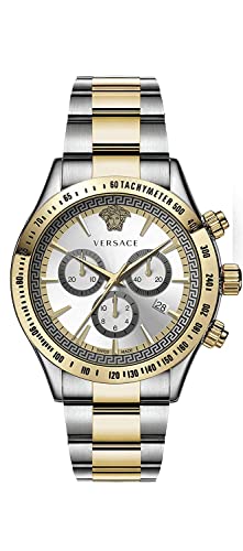 Versace Herren Analog Quarz Uhr mit Edelstahl Armband VEV7005 19 von Versace
