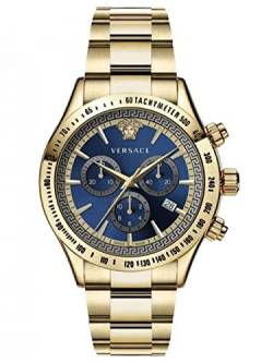 Versace Herren Analog Quarz Uhr mit Edelstahl Armband VEV7006 19 von Versace