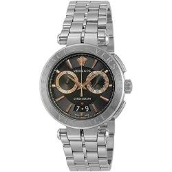Versace Herren Armbanduhr Schweizer Uhr Aion 45MM B/SS D/BLK SS VE1D010 19 von Versace