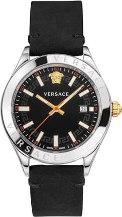Versace Herren Uhr Armbanduhr Leder Hellenyium VEVK00120 von Versace