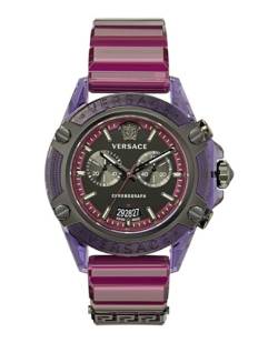 Versace Herren-Uhren Analog Quarz One Size Bordeaux 32023548 von Versace