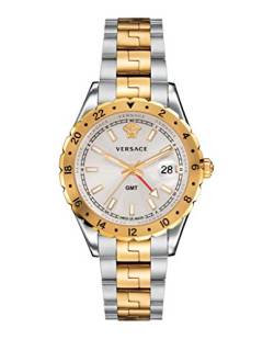 Versace Unisex Erwachsene Analog Quarz Uhr mit Edelstahl Armband V11030015 von Versace