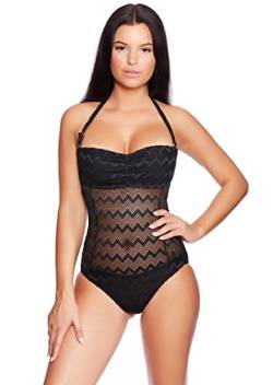 Versandhandel Henry Musch-Malinowski Attraktive und Hinreißende Bademode! Verführerischer Bandeau Badeanzug Häkel Design f5403 Farbe: BA4(1277sw) Badeanzug Swimsuit Black, Gr. 40 von Versandhandel Henry Musch-Malinowski