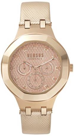Versus by Versace Damen Analog Quarz Uhr mit Leder Armband VSP360317 von Versus by Versace