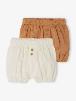 2er-Pack Baby Shorts aus Musselin von Vertbaudet