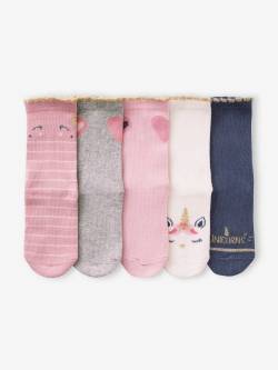 5er-Pack Mädchen Socken Oeko-Tex von Vertbaudet