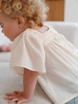 Baby Bluse mit Lochstickerei von Vertbaudet