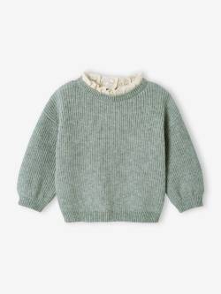 Baby Pullover mit Volantkragen von Vertbaudet