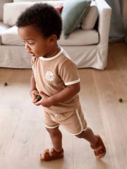 Baby-Set aus Frottee: T-Shirt & Shorts von Vertbaudet