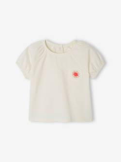 Baby T-Shirt mit Häkelblume Oeko-Tex von Vertbaudet