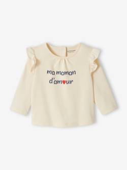Baby T-Shirt mit Schriftzug Bio-Baumwolle von Vertbaudet