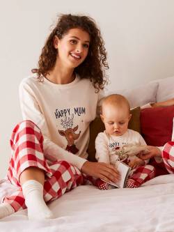 Damen Weihnachts-Schlafanzug Capsule Collection FAMILY FIRST von Vertbaudet