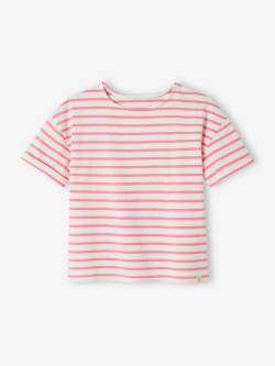 Geringeltes Mädchen T-Shirt mit Recycling-Baumwolle von Vertbaudet