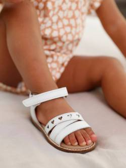 Mädchen Baby Sandalen mit Klett von Vertbaudet