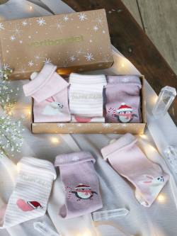 Mädchen Baby Weihnachts-Geschenkset Socken Oeko-Tex von Vertbaudet