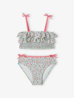 Mädchen Bikini mit Blumen Oeko-Tex von Vertbaudet