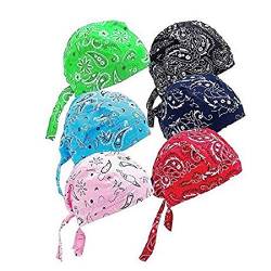 Vertvie 3 Stück Kopftuch Atmungsaktiv Sports Bandana Cap Bikertuch Bandanas Hat Radfahren Mütze Herren Damen (One Size, 6 Paar) von Vertvie