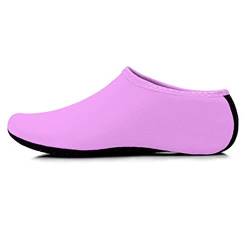 Vertvie Aquaschuhe Badeschuhe Strandschuhe für Damen Herren Kinder Schnell Trocknend Wasserschuhe Schwimmschuhe Surfschuhe Barfussschuhe Outdoor Aqua Schuhe Leichte Fitness Yogaschuhe(Lila，37/38) von Vertvie