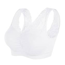 Vertvie Damen 1/2/3/4 Packs Ohne Buegel Sports BH Push up Yoga Bra Stretch Elastizität Bustier Atmungsaktiv Lauf Joggen Yoga Bra Oberteiles Tops Weiß,XL von Vertvie