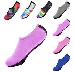 Vertvie Wasserschuhe Schwimmschuhe Aquaschuhe Badeschuhe Strandschuhe für Damen Herren Kinder Schnell Trocknend Surfschuhe Barfussschuhe Outdoor Aqua Schuhe Leichte Fitness Yogaschuhe von Vertvie