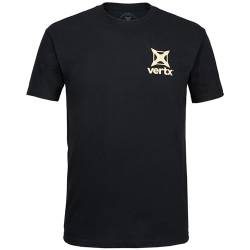 Vertx Tri-Mountain Shield Graphic Tee für Herren, Taktische T-Shirts, kurzärmelig, Premium-Baumwollmischung, Kleidung, Schwarz, Größe M von Vertx