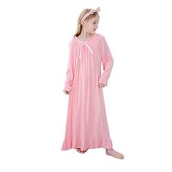 Mädchen Kinder Prinzessin Spitze Nachthemd Nachtkleid Langarm Nachtwäsche Kleid Hübsche O-Neck Loose Homewear von Verve Jelly
