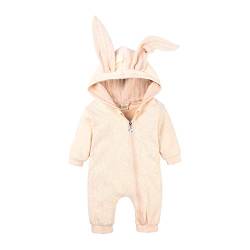 Verve Jelly Baby Overall Langarm Baumwolle Strampler Hase Ohren Kapuzenpullover Romper Jumpsuit Herbst Spielanzug Gelb 59 0-3 Monate von Verve Jelly