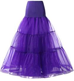 Verve Jelly Damen Vintage Petticoat Bräute/Brautjungfern Kurzes Kleid Petticoats für Damen Krinoline Tutu Unterröcke Set Lila S/M von Verve Jelly