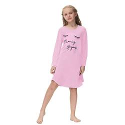 Verve Jelly Kleine Mädchen Prinzessin Kleid Kleinkind Herbst Brief Drucken Freizeithemdkleid Mädchen Baumwolle Nachthemd Nachtwäsche Rosa 160 13-14 Jahre von Verve Jelly