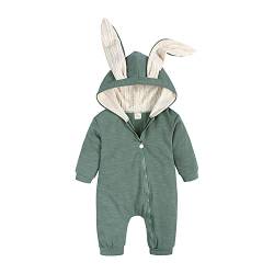 Verve Jelly Kleinkind Baby Jungen Mädchen Strampler Niedlicher Hase Body Outfits Langarm Hoodie Playsuit Overalls Kleidung Grün 80 9-12 Monate von Verve Jelly