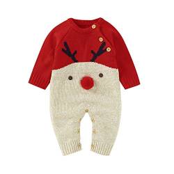 Verve Jelly Kleinkind Baby Mädchen Jungen Weihnachtspullover Rentier Kleidung 0-18 Monate Baby Weihnachtsoutfit von Verve Jelly