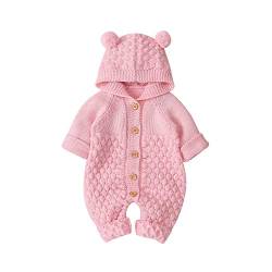 Verve Jelly Kleinkind Baby Winter Outfits Strickpullover Strampler 3D Bär Ohren Kapuzenoverall Warme Kleidung Outwear für Mädchen Jungen von Verve Jelly