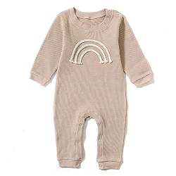 Verve Jelly Regenbogen Strampler Baby Jungen Mädchen Overalls Nette Neugeborene Baumwolle Bodysuit Kleidung Langarm Einteiliges Outfit Khaki 66 3-6 Monate von Verve Jelly