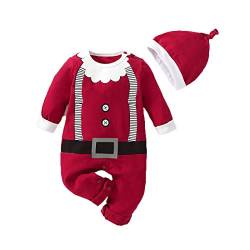Verve Jelly Weihnachten Neugeborenes Baby Mädchen Overall Netter Langarm Strampler Bodysuit Pyjamas Kleidung Rot 80 3-6 Monate von Verve Jelly